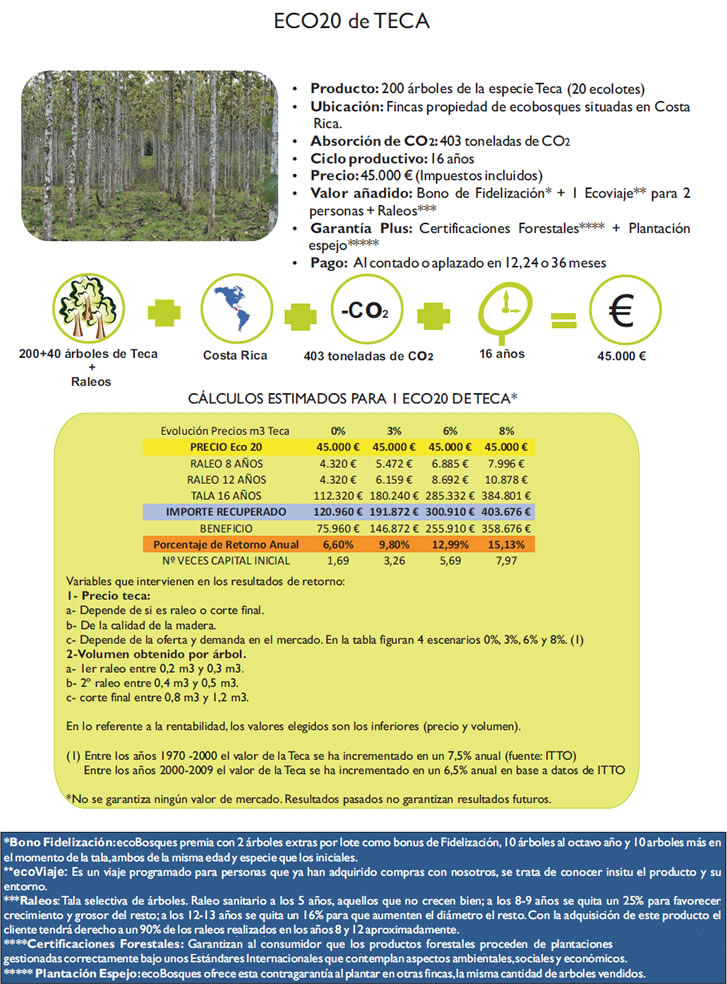 Eco 20 de Teca